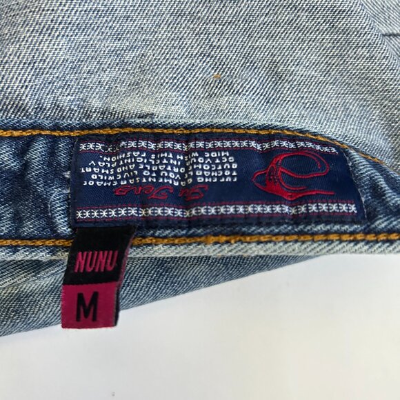 Vintage Denim Jean A Line Midi Skirt Women’s Size M High Waist Modest 90s Y2K - Picture 5 of 10